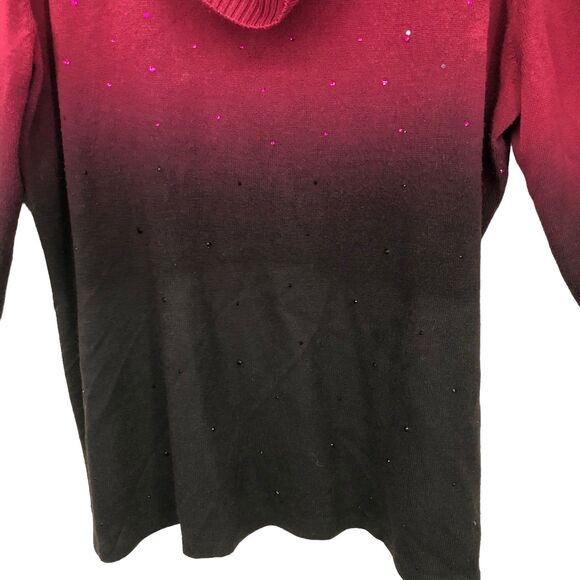 Women’s Plus Size Ombré Turtleneck Sweater w/Small Stones Scattered SZ 2X - Picture 4 of 7
